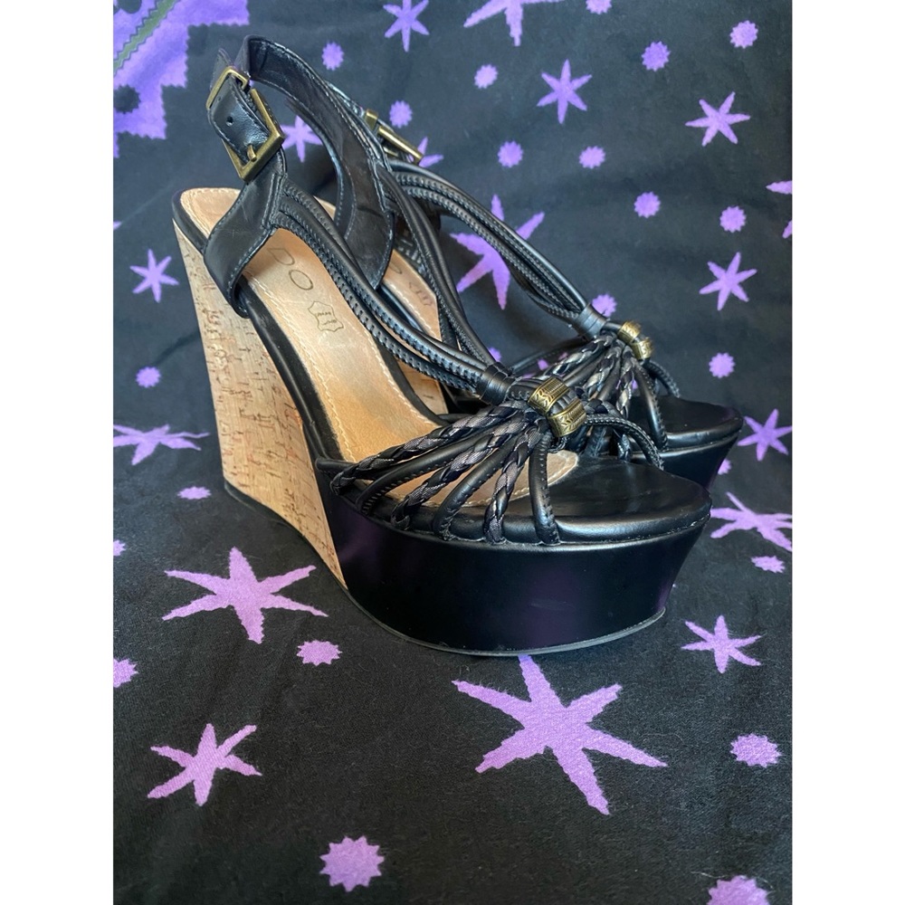 Slingback wedge sandals